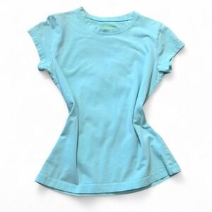 Y2K Personal Identity Pastel Sky Blue Baby Tee, Women's Size S